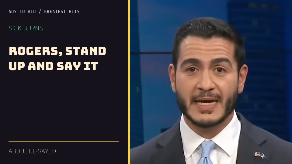 Watch Rogers, stand up and say it