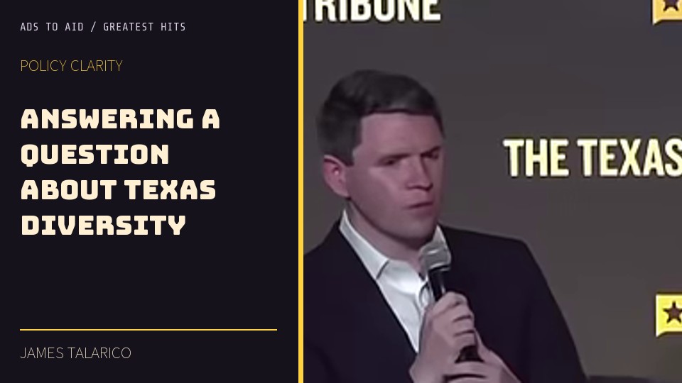 Watch Answering a question about Texas diversity